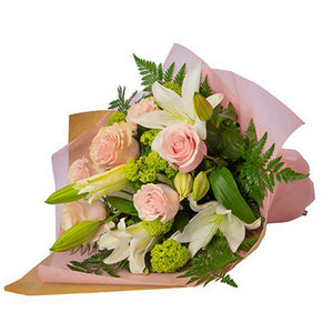Pink Delight Rose and Lily Bouquet
