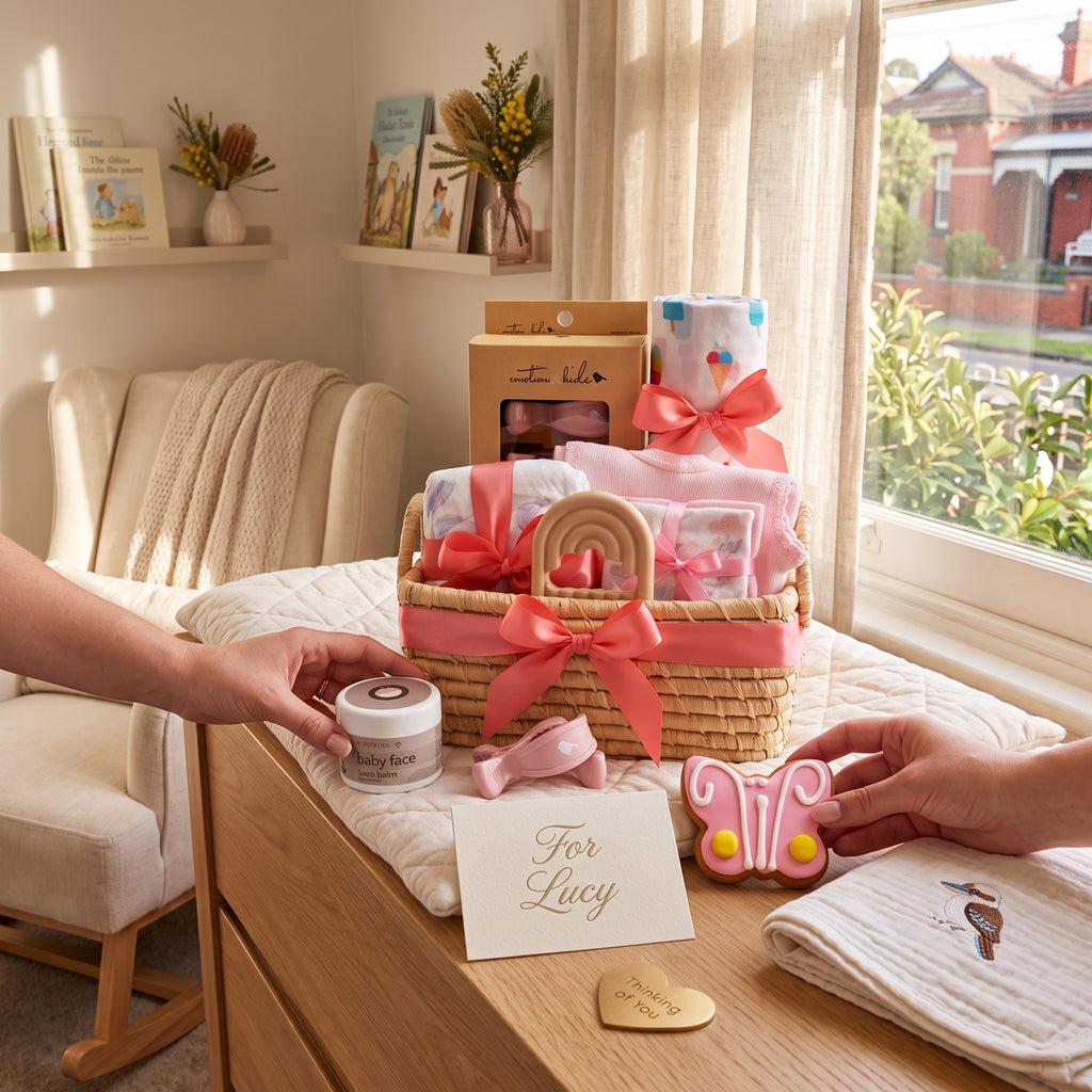 Baby Essentials Gift Basket - Pink