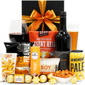 Cheers n Beers Australian beer and wine gift hamper in a black double wine box