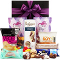 Tasty Treats beer and savoury snack gift hamper in a red or black gift box