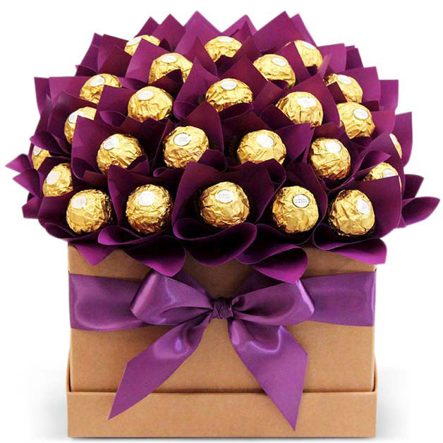 For the Love of Chocolate bouquet of 25 premium chocolates in a craft box