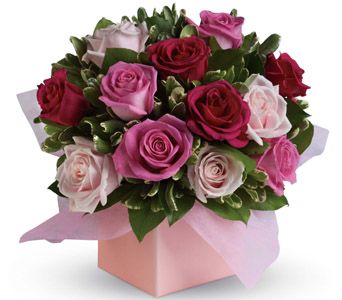 Box of Blush Rose Arrangement