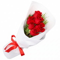 Elegant Half Dozen red roses bouquet